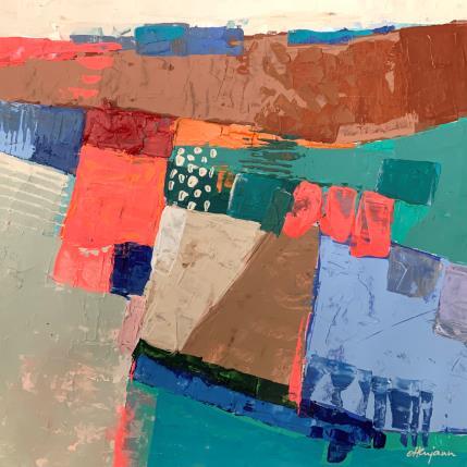 Pintura Quelque part ici  por Ottenjann Andrea | Pintura Abstract Acrylic Landscapes