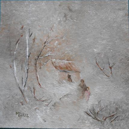 Peinture Neige par Moulia Francis | Tableau Figuratif Huile Nature, Paysages, Scènes de vie
