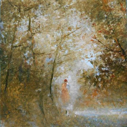 Peinture Près de la source par Moulia Francis | Tableau Figuratif Huile Nature, Paysages, Scènes de vie