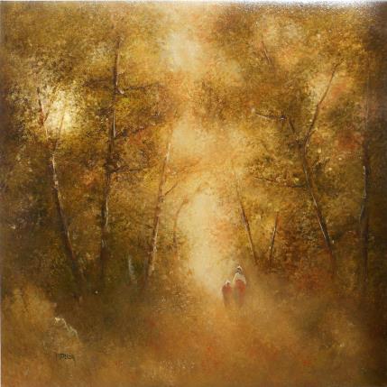 Peinture A travers bois par Moulia Francis | Tableau Figuratif Huile Nature, Paysages, Scènes de vie