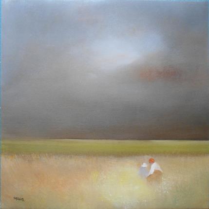 Peinture Avant l'orage  par Moulia Francis | Tableau Figuratif Huile Nature, Paysages, Scènes de vie