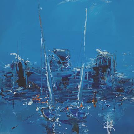 Peinture Au mouillage par Raffin Christian | Tableau Figuratif Huile Marine