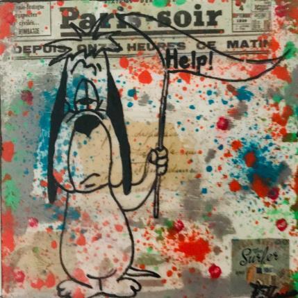 Painting Droopy by Kikayou | Painting Pop-art Acrylic, Gluing, Graffiti Pop icons