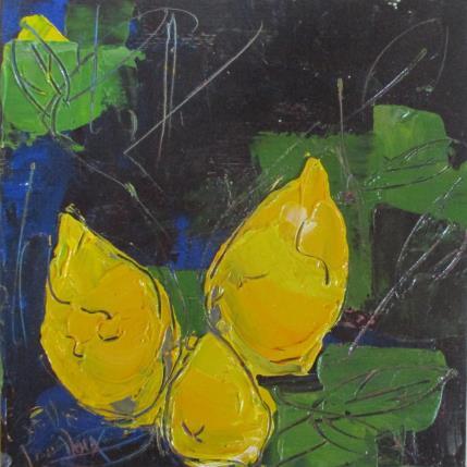 Peinture 3 citrons par Joelle Fouilloux | Tableau  Huile