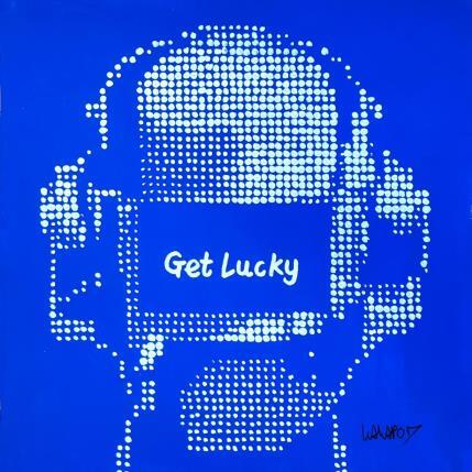 Peinture Get lucky bleu par Wawapod | Tableau Pop-art Acrylique, Posca Icones Pop