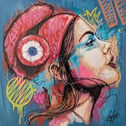 Painting Marianne délicate  by Sufyr | Painting Street art Graffiti, Posca Pop icons, Portrait