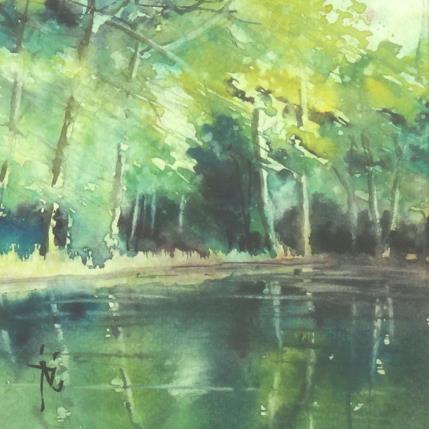 Painting Paisiblement by Abbatucci Violaine | Painting Figurative Watercolor