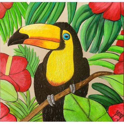 Peinture Bébé Toucan par Geiry | Tableau Matiérisme