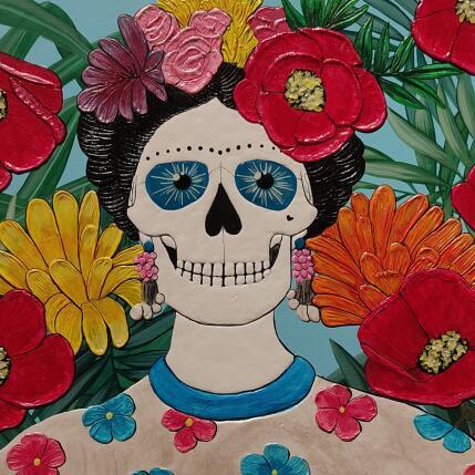 Peinture Frida Belleza par Geiry | Tableau Matiérisme