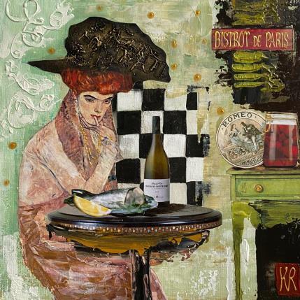 Peinture Juliette  par Romanelli Karine | Tableau Figuratif Acrylique, Collage, Papier, Pastel, Posca Portraits, Scènes de vie