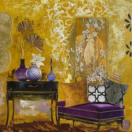 Painting Week-end ensoleillé  by Romanelli Karine | Painting Figurative Acrylic, Gluing Life style