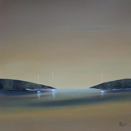 Peinture Horizon marin 67 par Roussel Marie-Ange et Fanny | Tableau Figuratif Huile Marine, Minimaliste