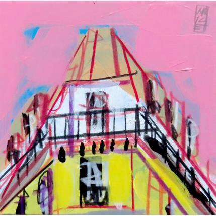 Peinture Destination finale par Anicet Olivier | Tableau Figuratif Acrylique, Pastel Architecture, Urbain