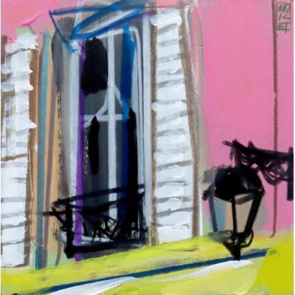 Peinture En plein milieu d'une partie de poker par Anicet Olivier | Tableau Figuratif Acrylique, Pastel Architecture, Urbain