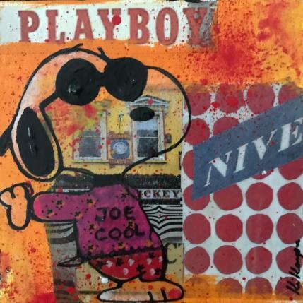 Peinture Snnopy playboy par Kikayou | Tableau Pop-art Acrylique, Collage, Graffiti Icones Pop