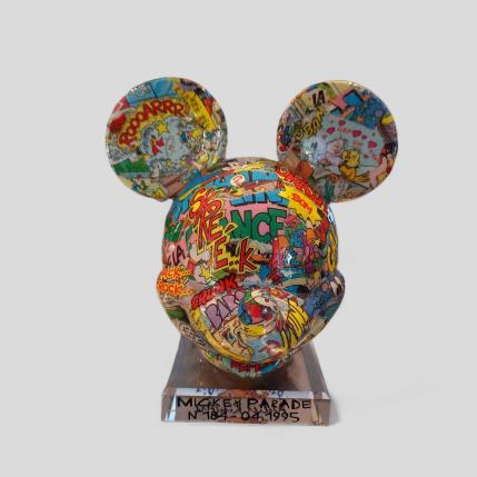 Sculpture MICKEY PARADE n°184-04.1995 by Atelier RingArt | Sculpture Pop-art Gluing, Paper, Resin, Upcycling Child, Cinema, Society