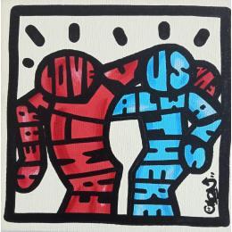 Pintura K.H Tribute Love Family por Cmon | Pintura Pop-art Posca Pop icons