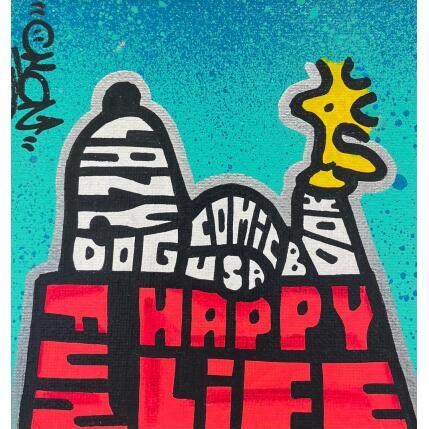 Peinture sleeping snoopy house  par Cmon | Tableau Pop-art Icones Pop