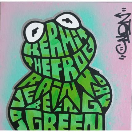 Gemälde Kermit Face von Cmon | Gemälde Pop-Art Pop-Ikonen