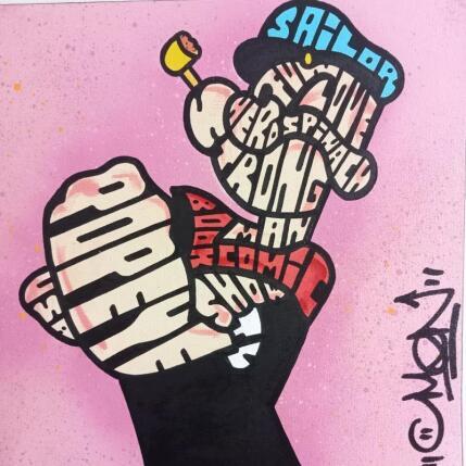 Painting Angry Popeye by Cmon | Painting Pop-art Pop icons