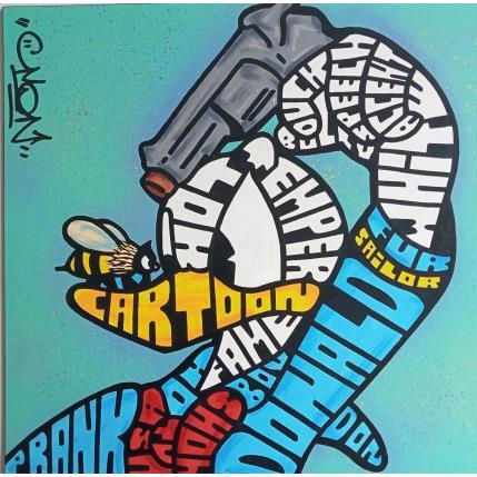 Gemälde Donald Shoot the bee  von Cmon | Gemälde Pop-Art Pop-Ikonen