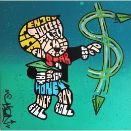 Pintura Richie Rich Dollar Bump  por Cmon | Pintura Pop-art Pop icons