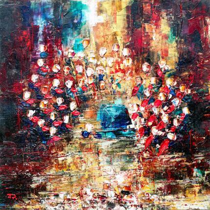 Peinture warm Concerto with pianist par Reymond Pierre | Tableau Figuratif Huile Musique