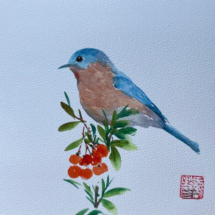 Peinture F1 Bird  10019-20735-20240912-3 par Yu Huan Huan | Tableau Figuratif Aquarelle, Encre Animaux