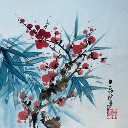 Peinture F2 Cherry blossom  10019-20735-20240912-7 par Yu Huan Huan | Tableau Figuratif Aquarelle, Encre Nature