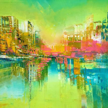 Painting Ville d'ailleurs by Levesque Emmanuelle | Painting  Oil Pop icons