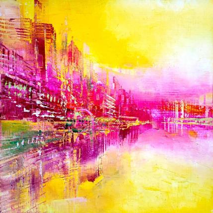 Painting Ligne rose by Levesque Emmanuelle | Painting  Oil Pop icons