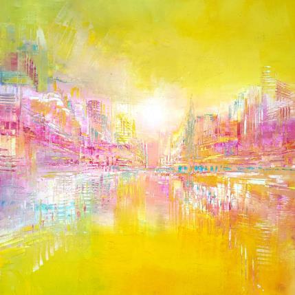 Painting Grand soleil by Levesque Emmanuelle | Painting  Oil