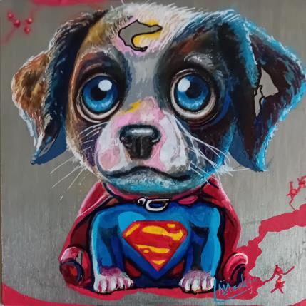 Peinture Super Puppy 1 par Medeya Lemdiya | Tableau Pop-art Acrylique, Métal Icones Pop