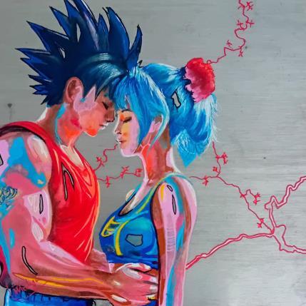 Peinture Son Goku au coeur tendre par Medeya Lemdiya | Tableau Pop-art Acrylique, Métal Icones Pop