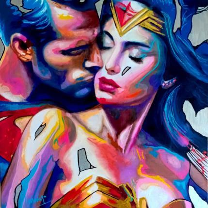 Peinture Une histoire d'A par Medeya Lemdiya | Tableau Pop-art Acrylique, Métal Icones Pop