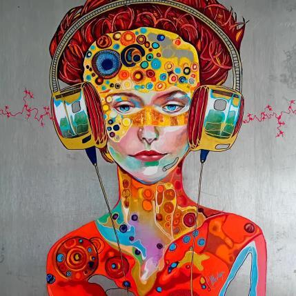 Peinture Miss Klimt par Medeya Lemdiya | Tableau Pop-art Acrylique, Métal Icones Pop