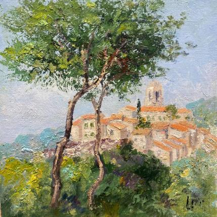 Peinture Village en Luberon par Sannier Daniel | Tableau Impressionnisme Huile Paysages