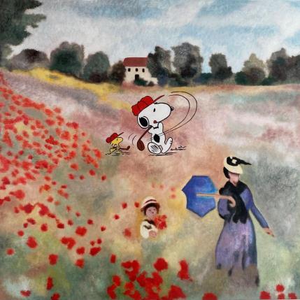 Peinture Golf dans les coquelicots par Marie G.  | Tableau Pop-art Acrylique Icones Pop