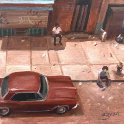 Peinture Quelque part à New York par Zbylut Ludovic | Tableau Figuratif Huile