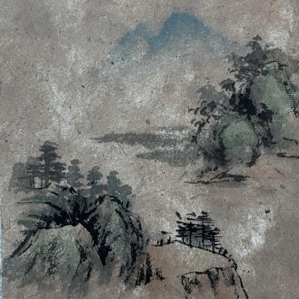 Peinture Hills par Yu Huan Huan | Tableau Figuratif Encre Paysages
