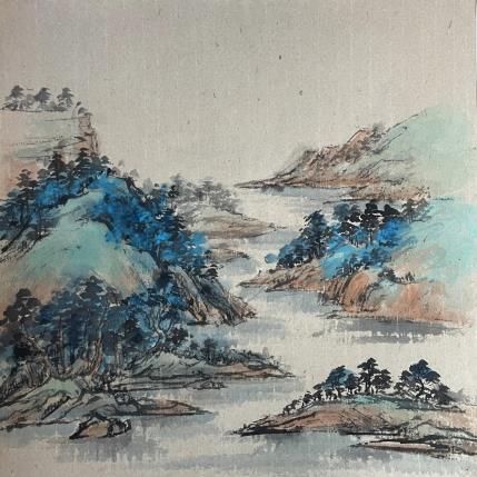 Peinture Colorful world par Yu Huan Huan | Tableau Figuratif Aquarelle, Encre Paysages