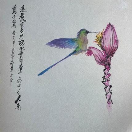 Peinture Honey bird par Yu Huan Huan | Tableau Figuratif Aquarelle, Encre Animaux, Nature