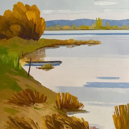 Peinture Bord de Loire par Clavel Pier-Marion | Tableau Impressionnisme Bois, Huile Paysages