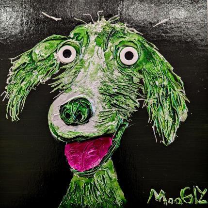 Painting VEGETARIUS by Moogly | Painting Raw art Acrylic, Pigments, Resin Animals