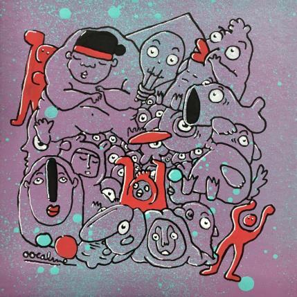 Peinture Keith Love 2 par Oocalme | Tableau Art Singulier Graffiti, Posca Animaux