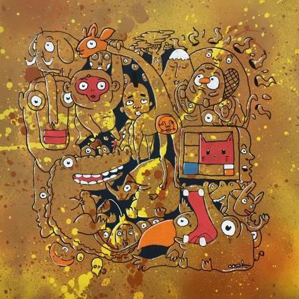 Peinture Savane par Oocalme | Tableau Art Singulier Graffiti, Posca Animaux