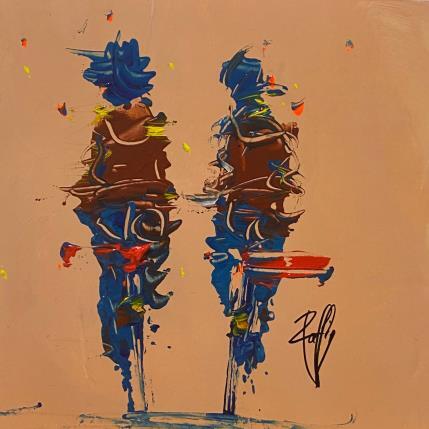 Peinture Echange par Raffin Christian | Tableau Figuratif Huile Scènes de vie