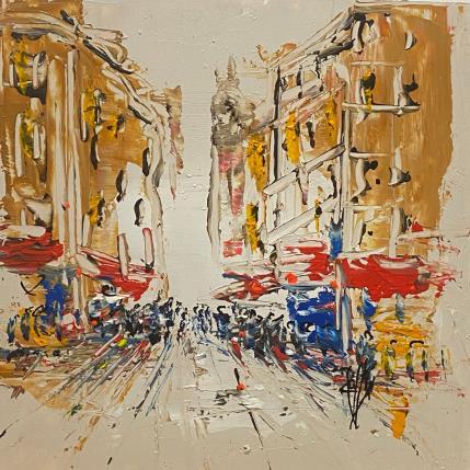 Peinture En ville par Raffin Christian | Tableau Figuratif Huile Urbain