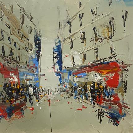Peinture Boulevard par Raffin Christian | Tableau Figuratif Huile Urbain