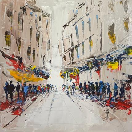 Peinture Vers 15h par Raffin Christian | Tableau Figuratif Huile Urbain